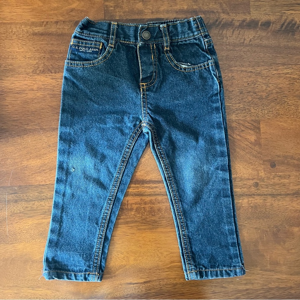 U.S. Polo Assn. Dark Blue Toddler Jeans, 24 Months